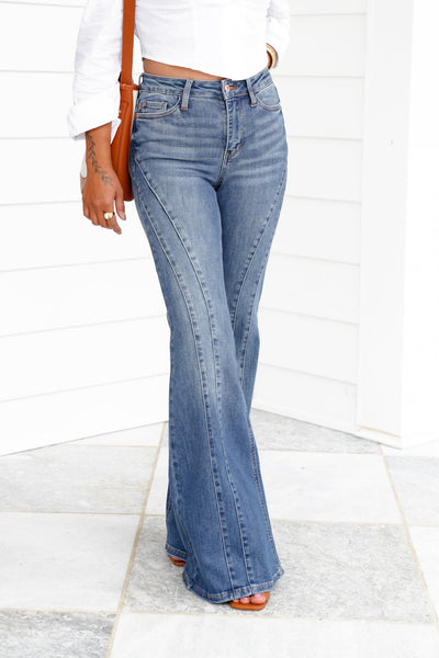 Luxoré Mid Rise Flare Jeans with FlexFit™